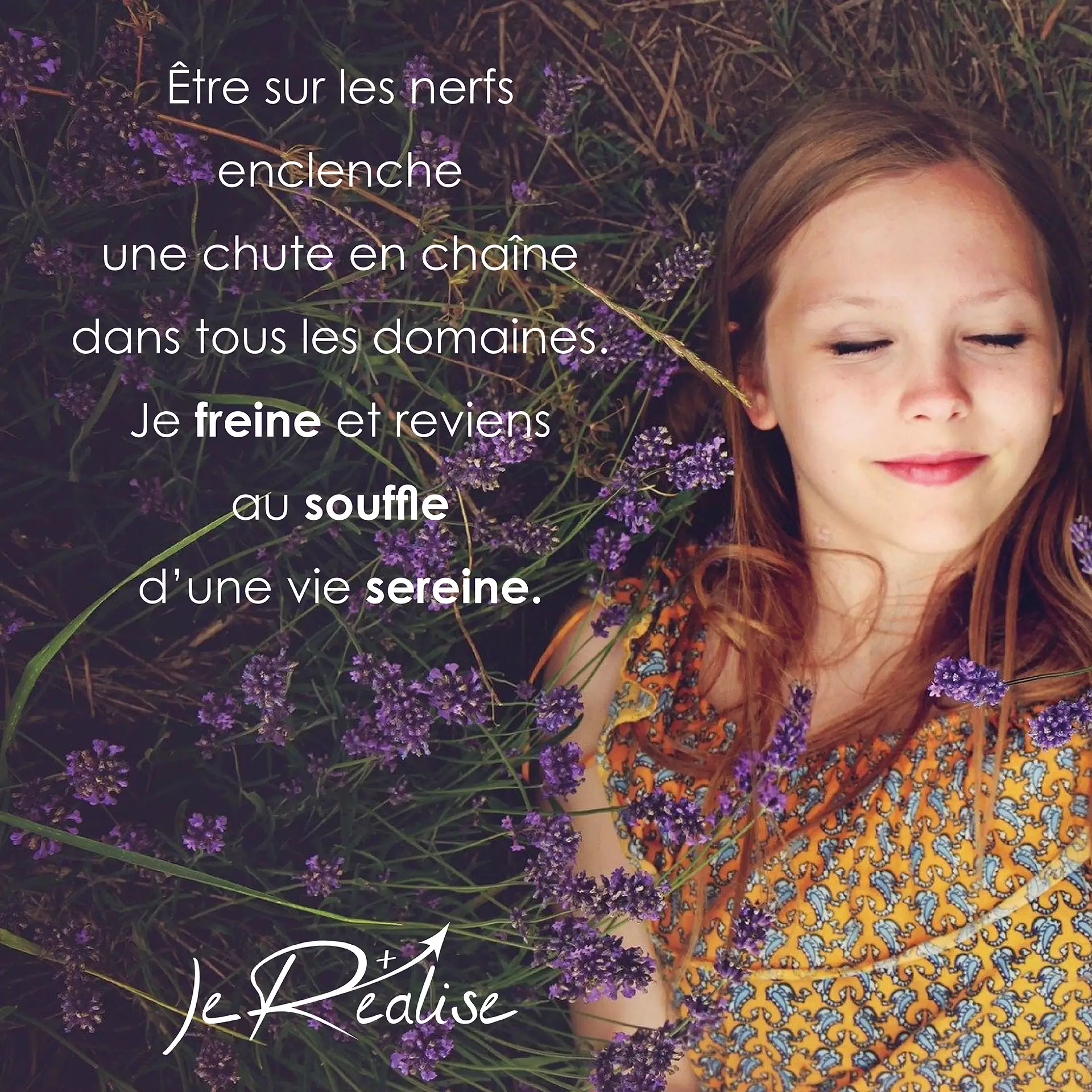 Citation_&Ecirc;tre sur les nerfs enclenche une chute en cha&icirc;ne dans tous les domaines. Je freine et reviens au souffle d'une vie sereine.