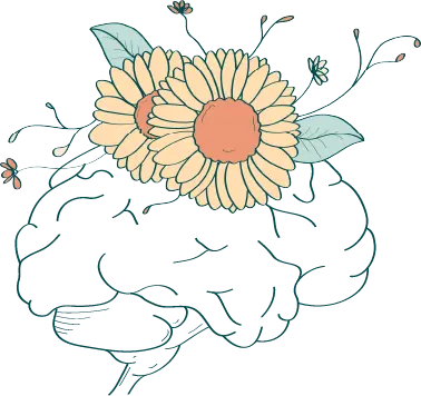 Il s'agit d'une illustration sur laquelle l'on voit un cerveau avec des fleurs, afin de symboliser l'&eacute;panouissement.